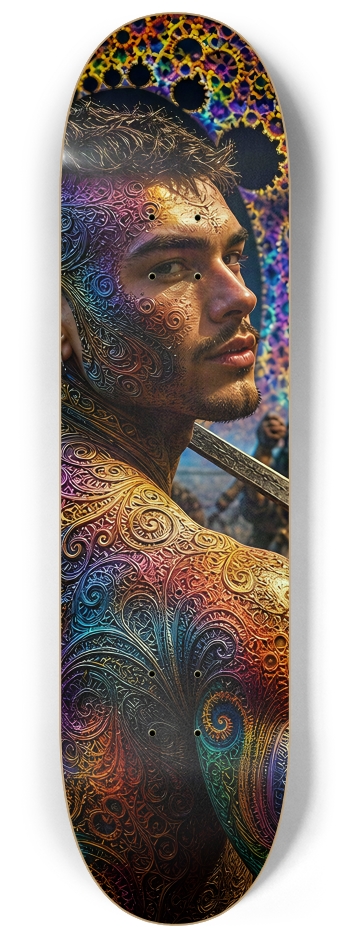 Psychedelic Gay Brunette Fractal Pirate #17 #2 8-1/4 Skateboard Deck