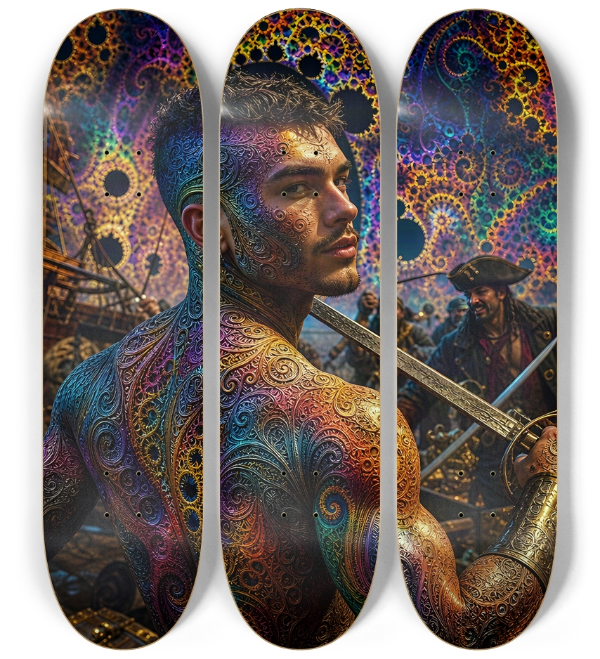 Psychedelic Gay Brunette Fractal Pirate #17