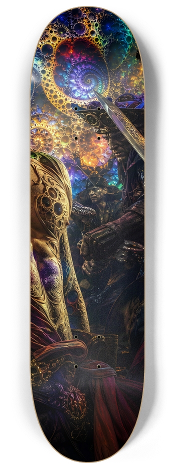 Psychedelic Blonde Fractal Pirate #20 #3 8-1/4 Skateboard Deck