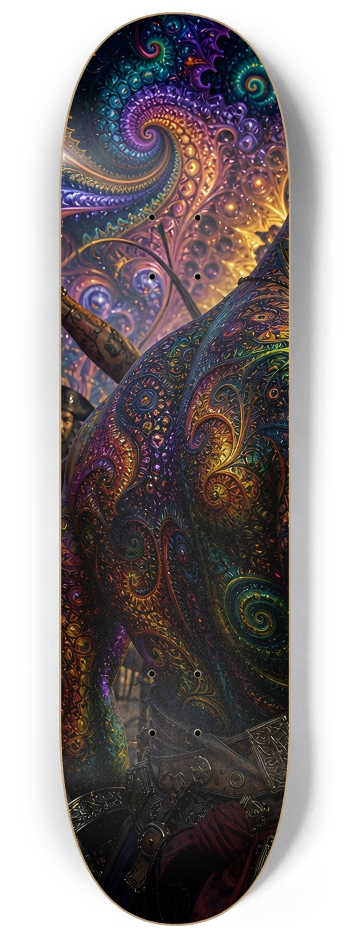 Psychedelic Gay Brunette Fractal Pirate #29 #1 8-1/4 Skateboard Deck