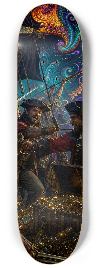 Psychedelic Gay Brunette Fractal Pirate #29 #3 8-1/4 Skateboard Deck