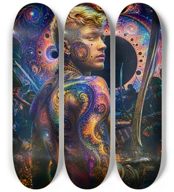 Psychedelic Blonde Fractal Pirate #28
