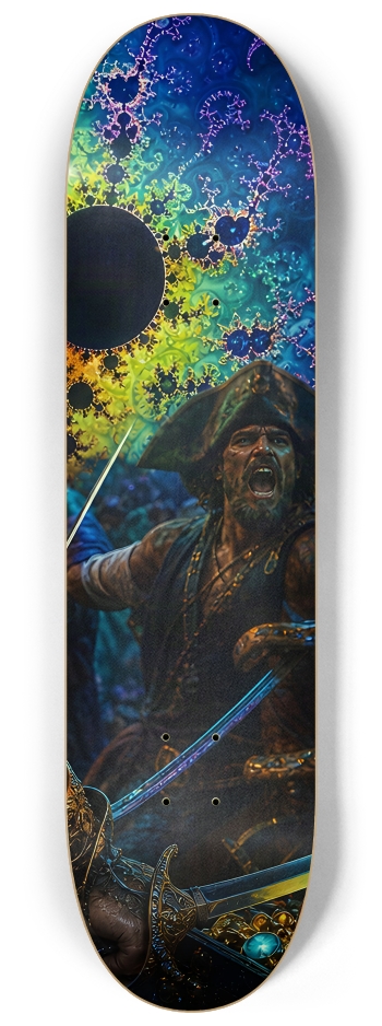 Psychedelic Gay Brunette Fractal Pirate #22 #3 8-1/4 Skateboard Deck