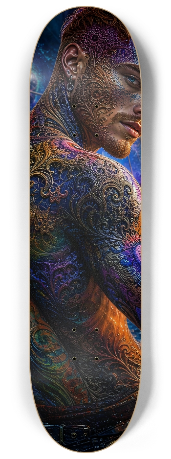Psychedelic Gay Auburn Fractal Pirate #9 #2 8-1/4 Skateboard Deck