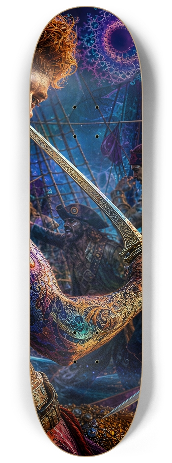 Psychedelic Gay Auburn Fractal Pirate #9 #3 8-1/4 Skateboard Deck