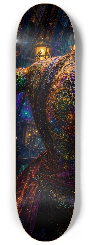Psychedelic Blonde Fractal Pirate #23 #1 8-1/4 Skateboard Deck