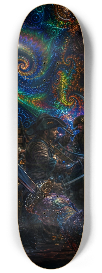 Psychedelic Gay Auburn Fractal Pirate #26 #1 8-1/4 Skateboard Deck