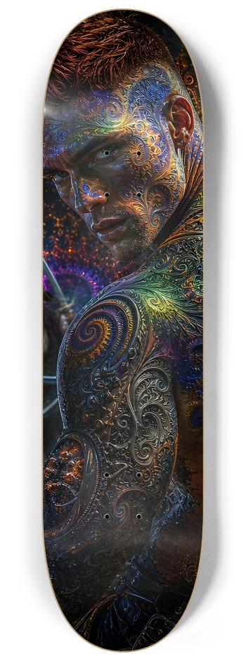 Psychedelic Gay Auburn Fractal Pirate #26 #2 8-1/4 Skateboard Deck