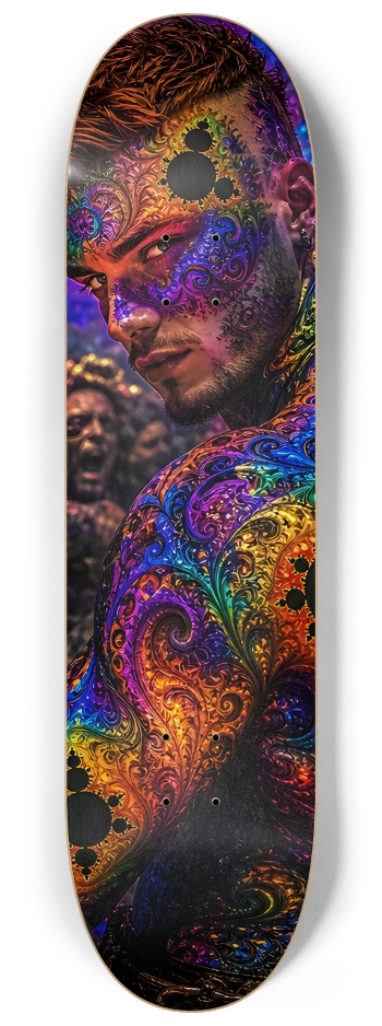 Psychedelic Gay Auburn Fractal Pirate #13 #2 8-1/4 Skateboard Deck