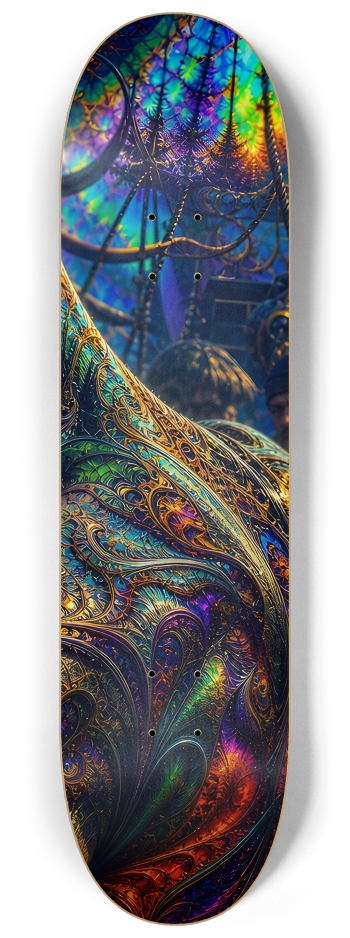 Psychedelic Redhead Fractal Pirate #15 #3 8-1/4 Skateboard Deck