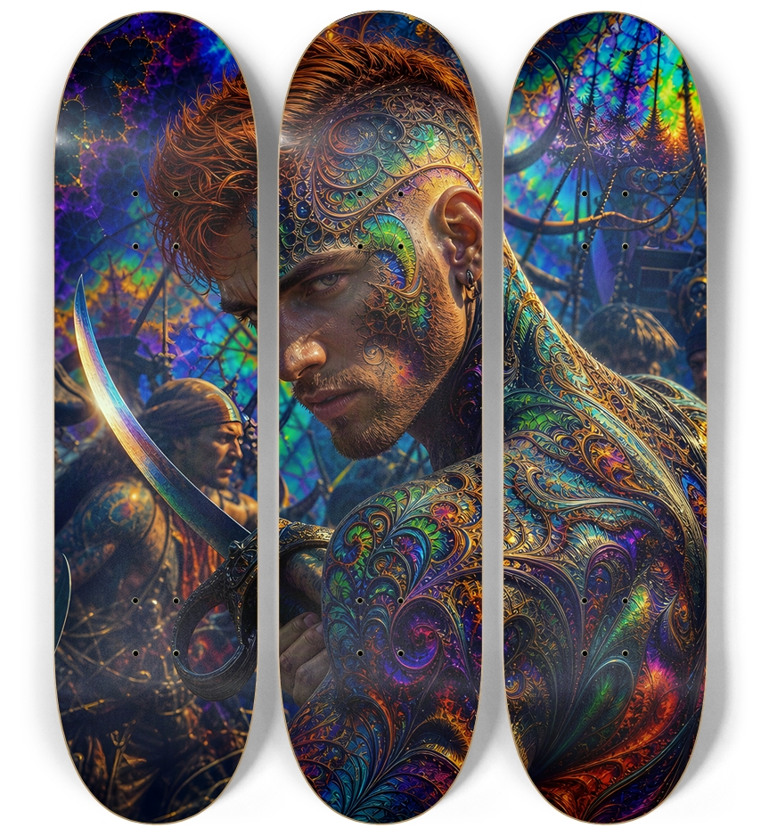 Psychedelic Redhead Fractal Pirate #15