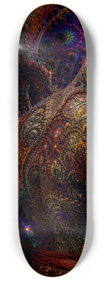 Psychedelic Redhead Fractal Pirate #10 #1 8-1/4 Skateboard Deck