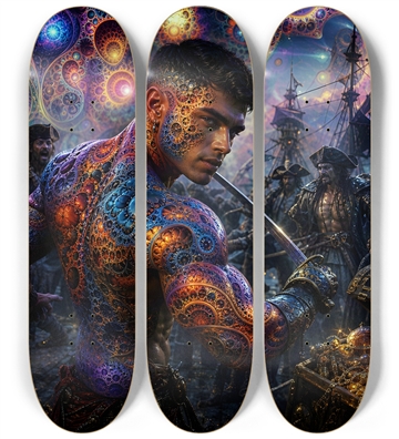 Psychedelic Gay Jet Black Fractal Pirate #1