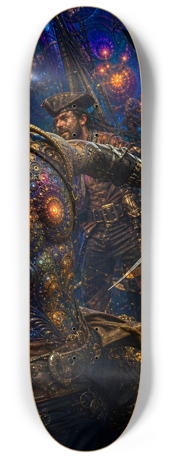 Psychedelic Gay Auburn Fractal Pirate #28 #3 8-1/4 Skateboard Deck
