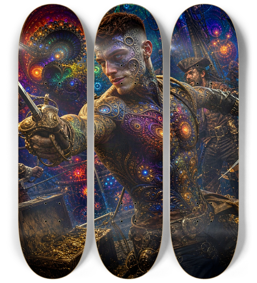 Psychedelic Gay Auburn Fractal Pirate #28
