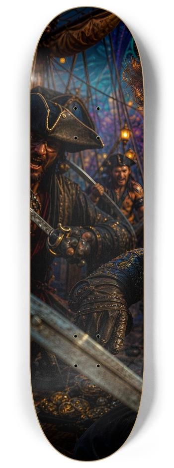 Psychedelic Redhead Fractal Pirate #16 #1 8-1/4 Skateboard Deck
