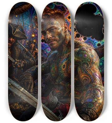 Psychedelic Redhead Fractal Pirate #16