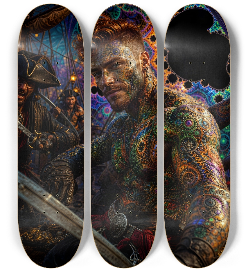 Psychedelic Redhead Fractal Pirate #16