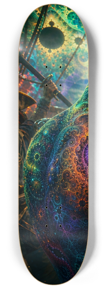 Psychedelic Redhead Fractal Pirate #24 #1 8-1/4 Skateboard Deck