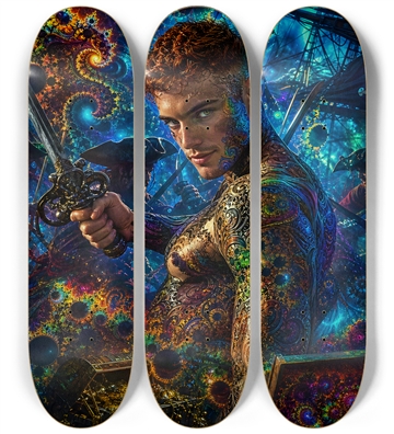 Psychedelic Gay Auburn Fractal Pirate #19