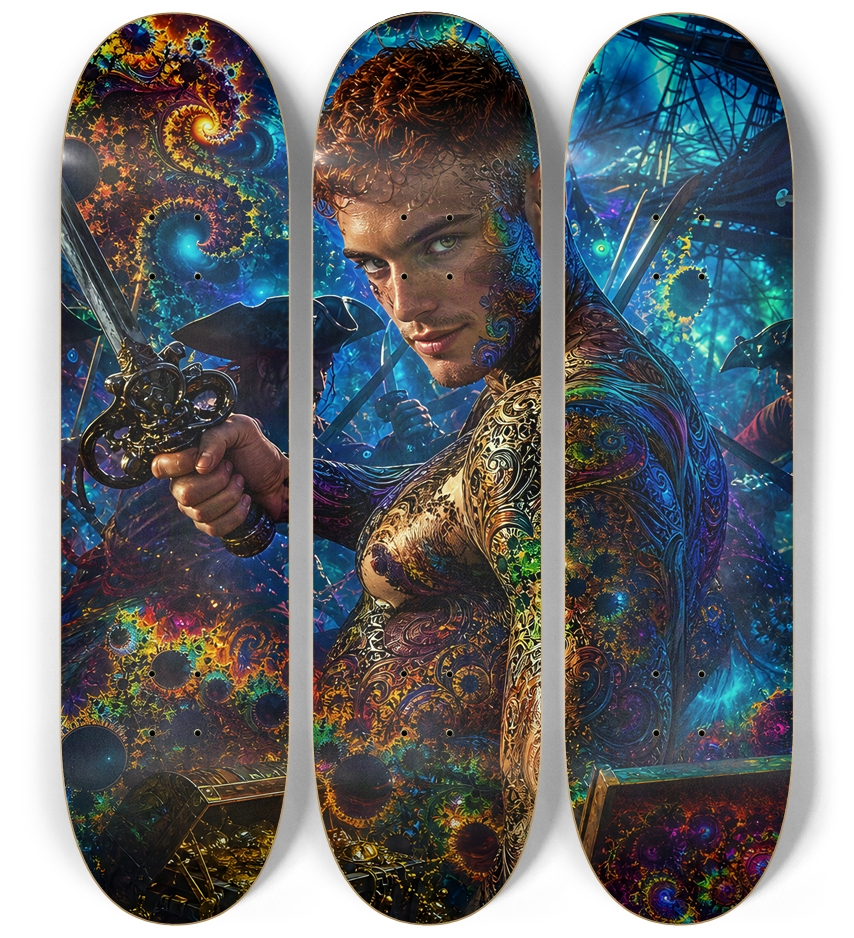 Psychedelic Gay Auburn Fractal Pirate #19
