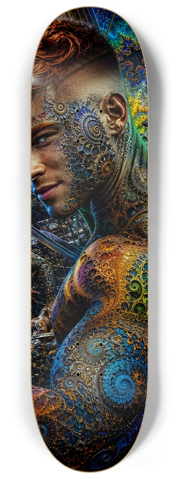 Psychedelic Gay Auburn Fractal Pirate #18 #2 8-1/4 Skateboard Deck