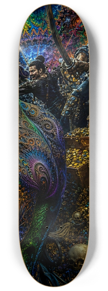 Psychedelic Gay Auburn Fractal Pirate #18 #3 8-1/4 Skateboard Deck