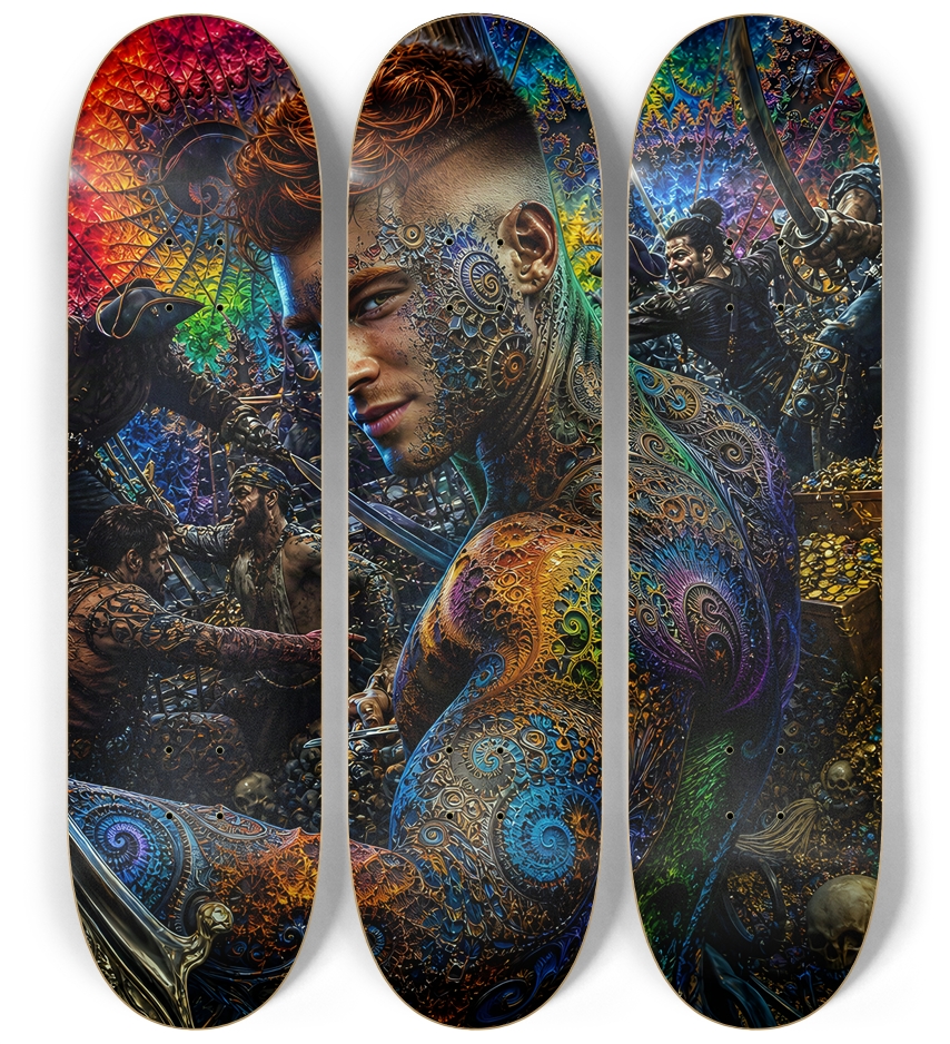 Psychedelic Gay Auburn Fractal Pirate #18