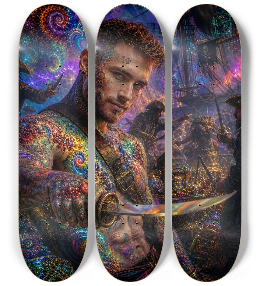 Psychedelic Gay Auburn Fractal Pirate #23