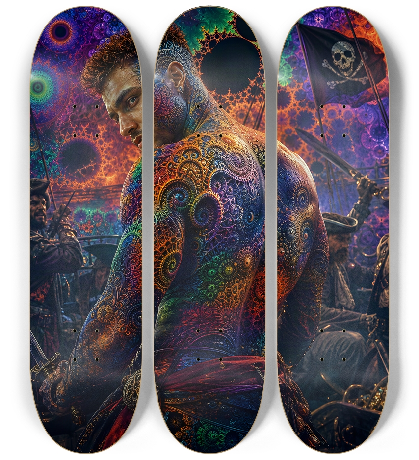 Psychedelic Gay Auburn Fractal Pirate #16