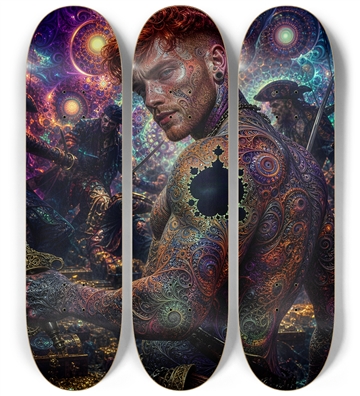 Psychedelic Redhead Fractal Pirate #18