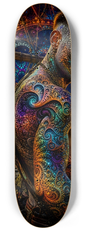 Psychedelic Gay Auburn Fractal Pirate #21 #2 8-1/4 Skateboard Deck
