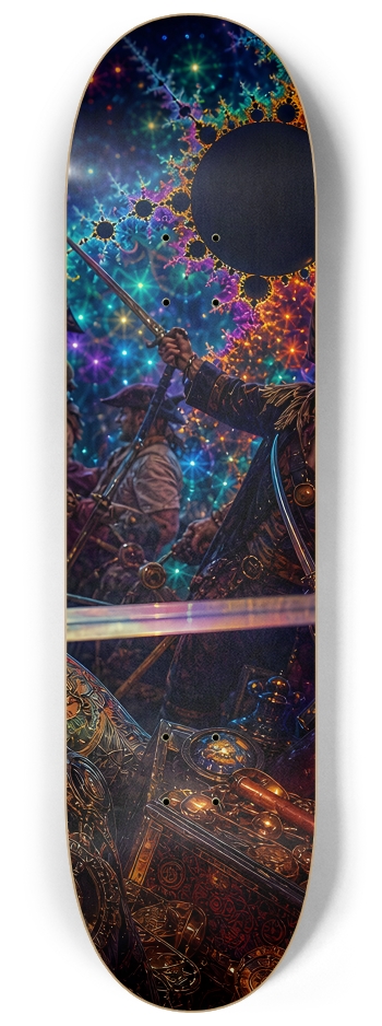 Psychedelic Redhead Fractal Pirate #7 #3 8-1/4 Skateboard Deck