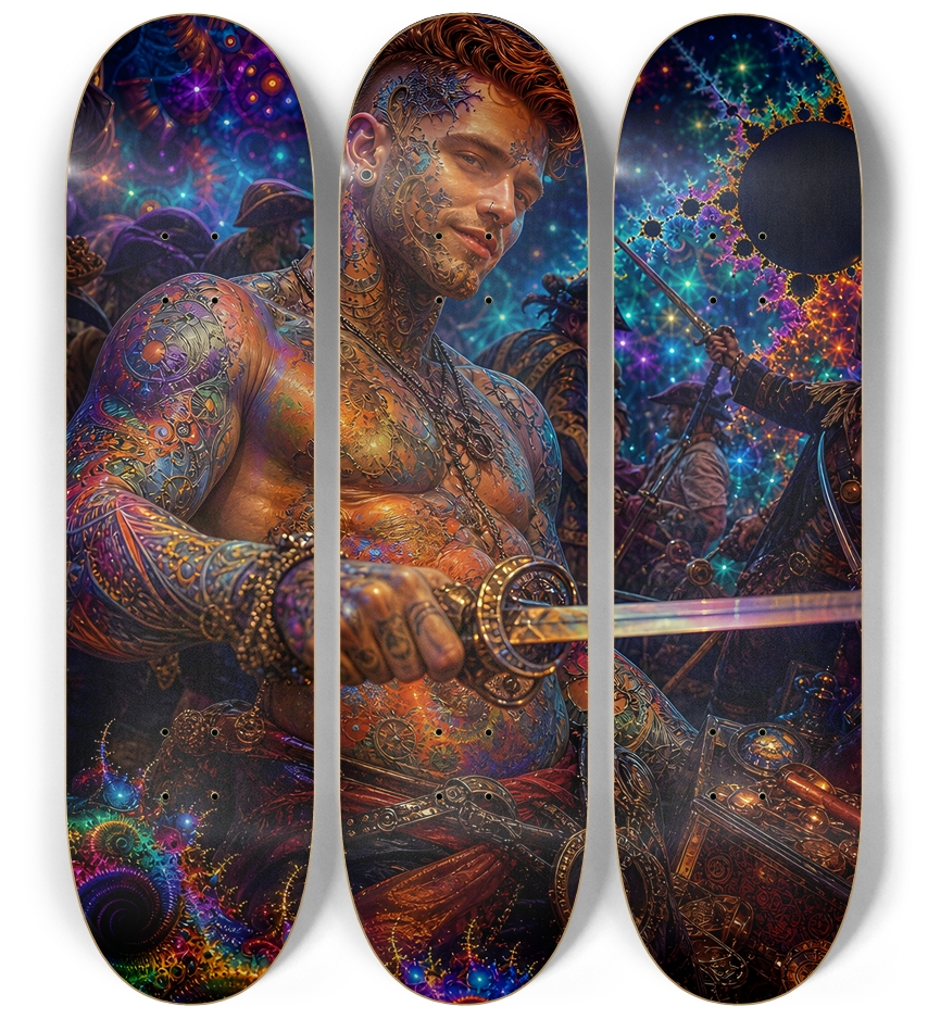 Psychedelic Redhead Fractal Pirate #7