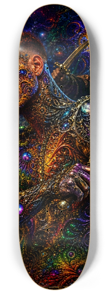 Psychedelic Redhead Fractal Pirate #9 #2 8-1/4 Skateboard Deck