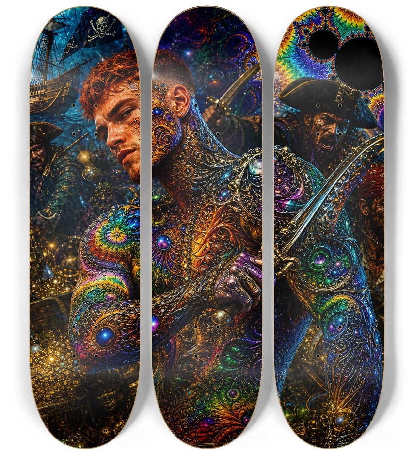 Psychedelic Redhead Fractal Pirate #9