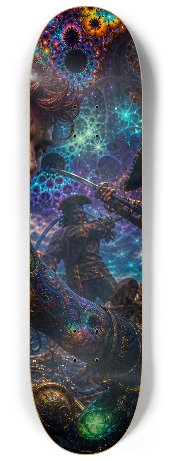 Psychedelic Gay Auburn Fractal Pirate #14 #3 8-1/4 Skateboard Deck