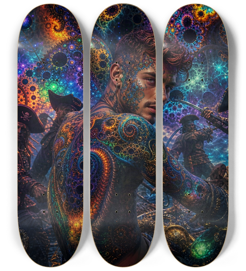 Psychedelic Gay Auburn Fractal Pirate #14