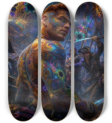 Psychedelic Gay Auburn Fractal Pirate #17