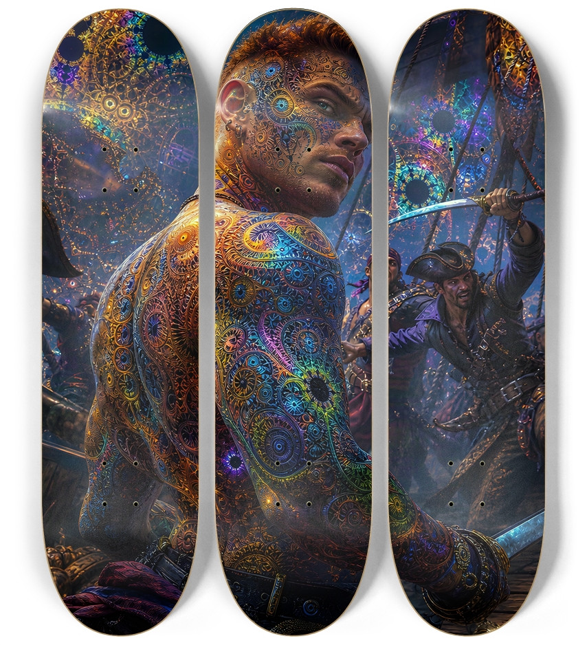 Psychedelic Gay Auburn Fractal Pirate #17