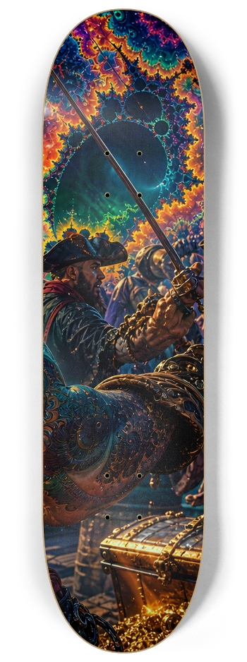 Psychedelic Gay Auburn Fractal Pirate #22 #3 8-1/4 Skateboard Deck