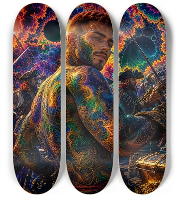 Psychedelic Gay Auburn Fractal Pirate #22