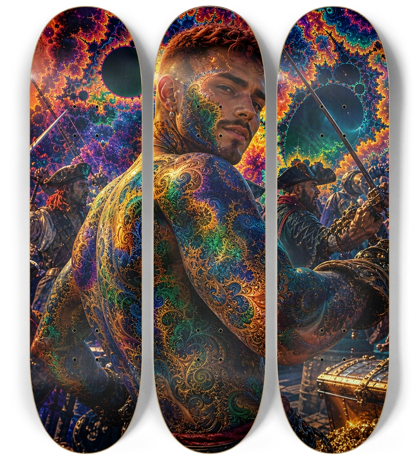 Psychedelic Gay Auburn Fractal Pirate #22