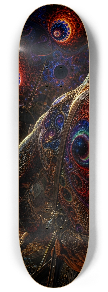Psychedelic Redhead Fractal Pirate #30 #1 8-1/4 Skateboard Deck