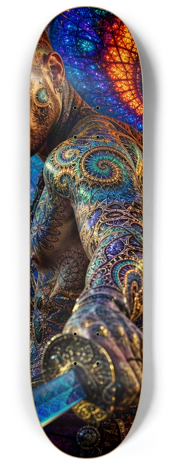 Psychedelic Redhead Fractal Pirate #6 #2 8-1/4 Skateboard Deck