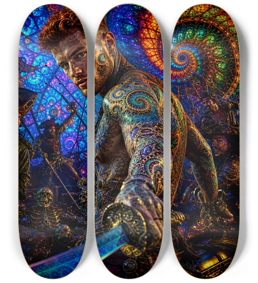 Psychedelic Redhead Fractal Pirate #6