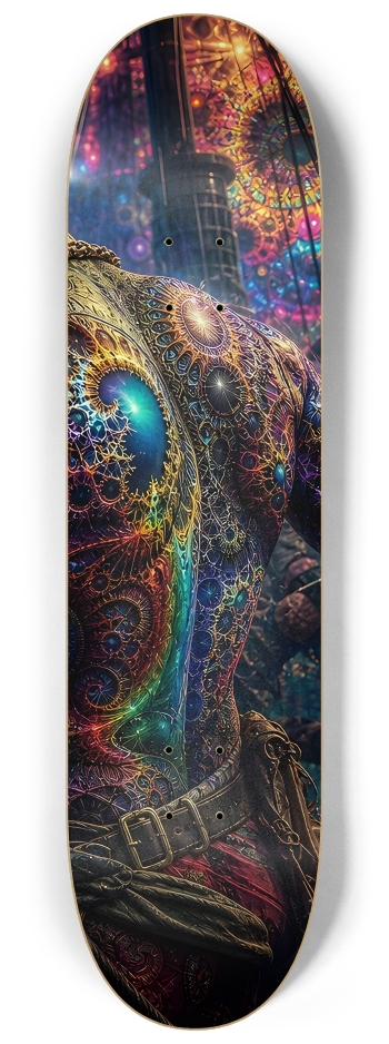 Psychedelic Redhead Fractal Pirate #2 #3 8-1/4 Skateboard Deck