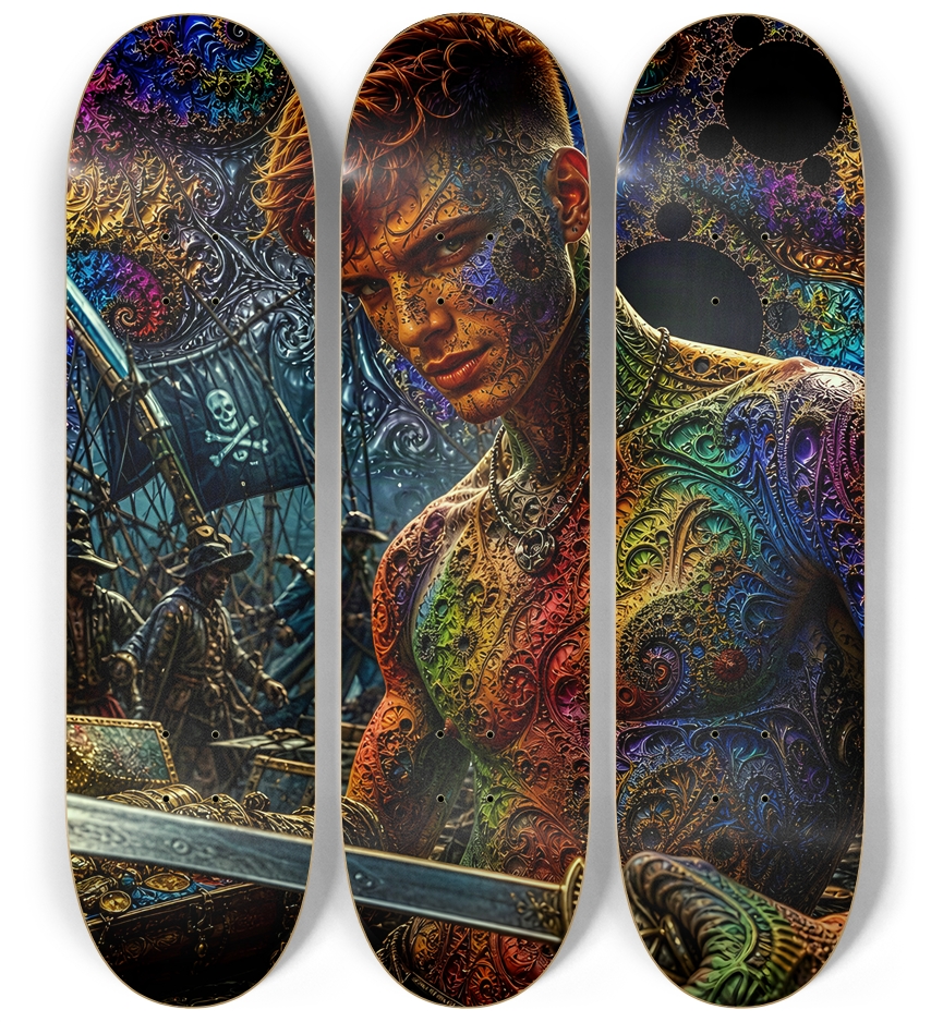 Psychedelic Gay Auburn Fractal Pirate #25