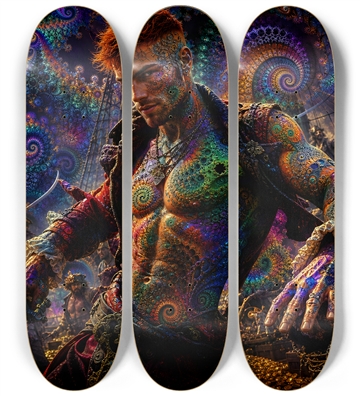 Psychedelic Redhead Fractal Pirate #23
