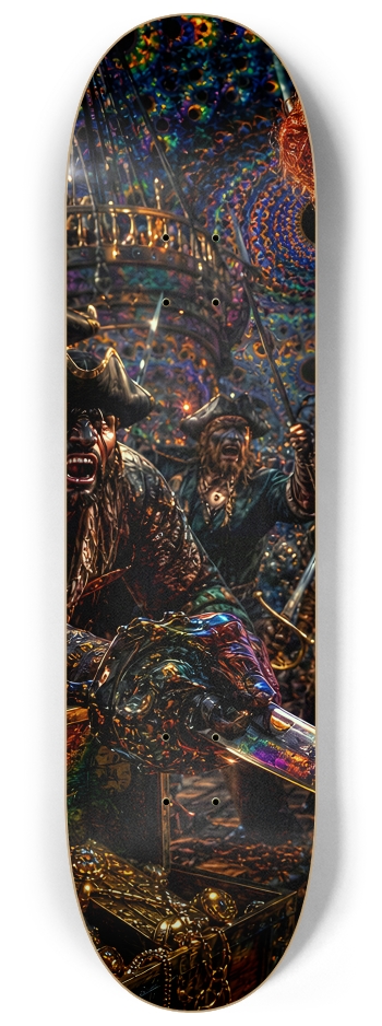 Psychedelic Redhead Fractal Pirate #13 #1 8-1/4 Skateboard Deck